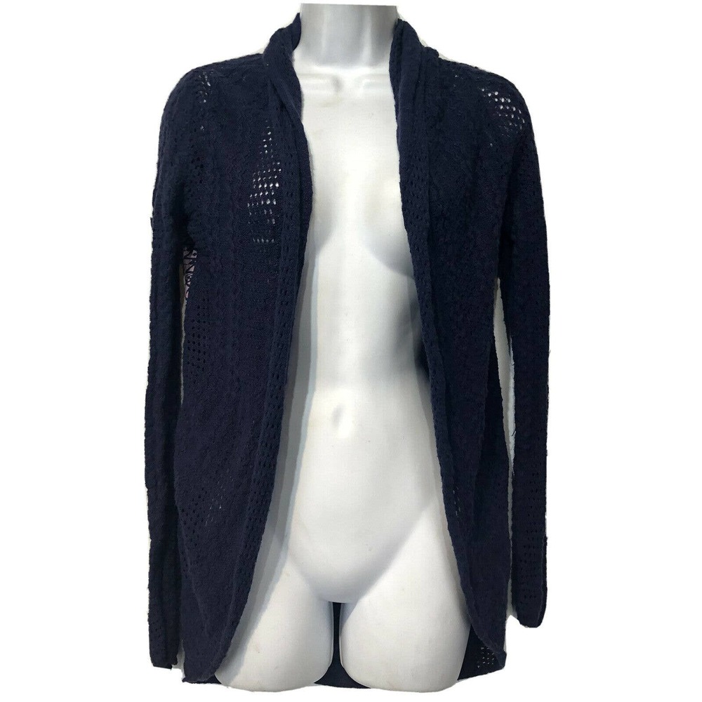 Knitted and knotted  crochet cut out cardigan XS